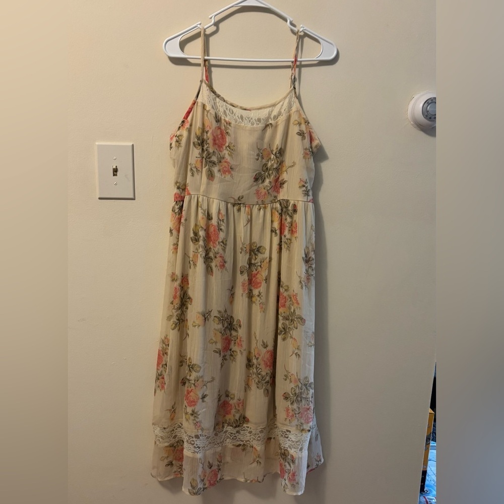 Band of Gypsies Cream Sundress with Spaghetti Straps Size L - Picture 2 of 10